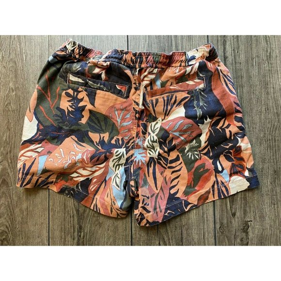 L.L. Bean Signature Salmon Pink Twill Cotton Foliage Print Pull-On Shorts XS - Picture 5 of 12